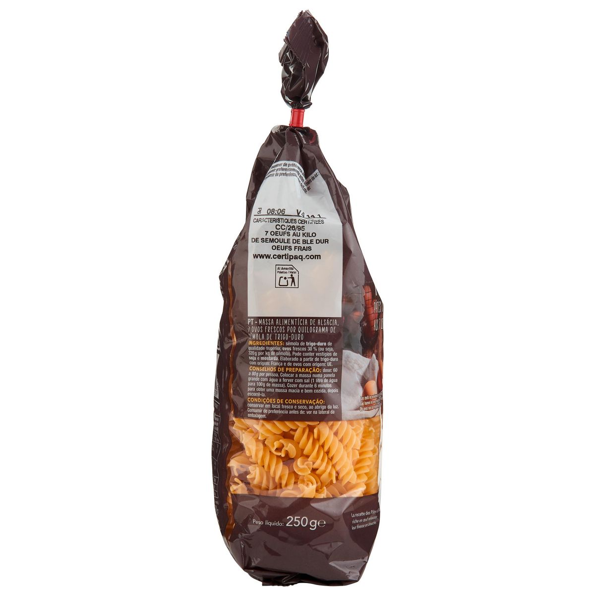 AUCHAN TERROIR Pâtes d'Alsace torsades aux œufs frais blé français IGP 4 portions 250g