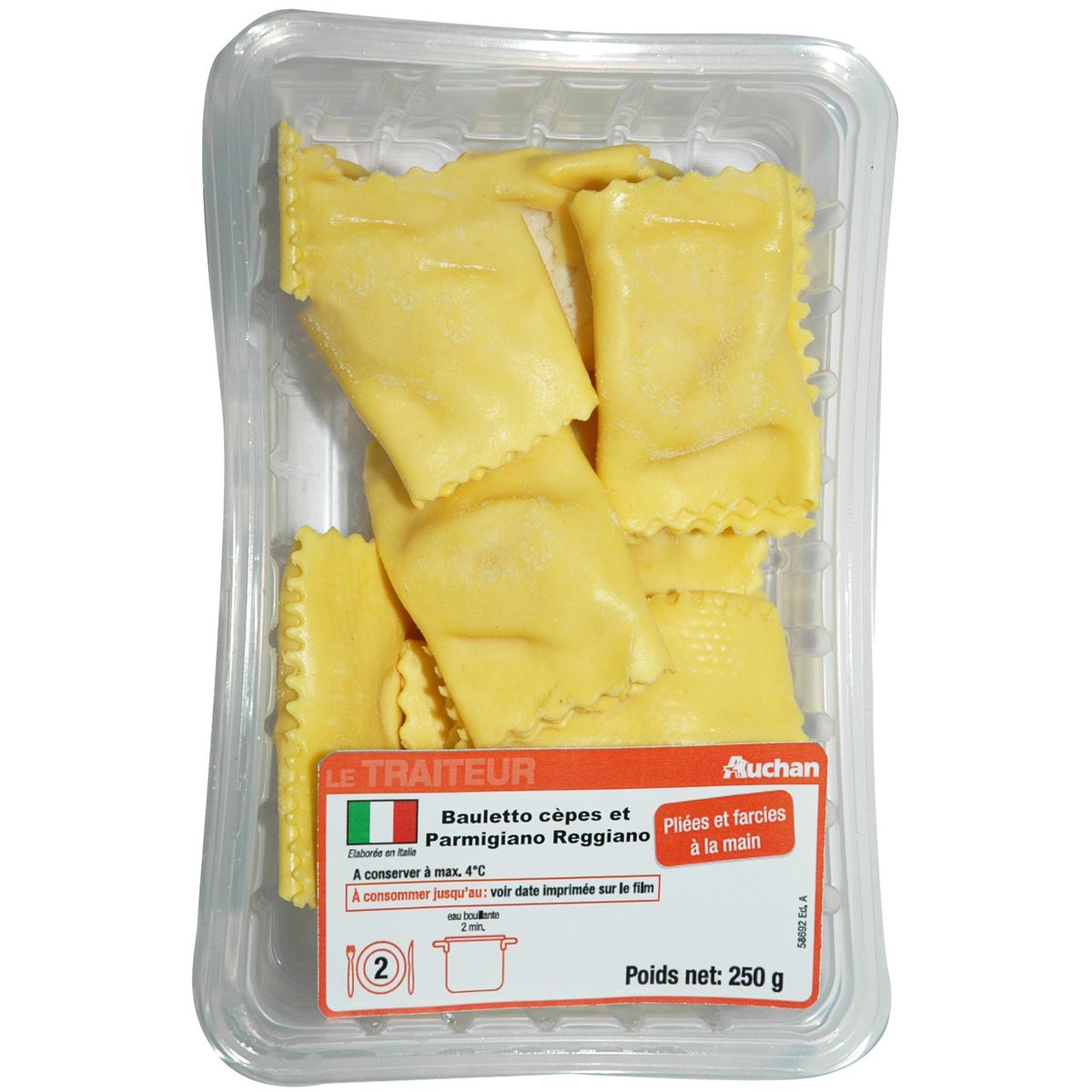 AUCHAN LE TRAITEUR Bauletto cèpes et parmigiano reggiano 2 portions 250g