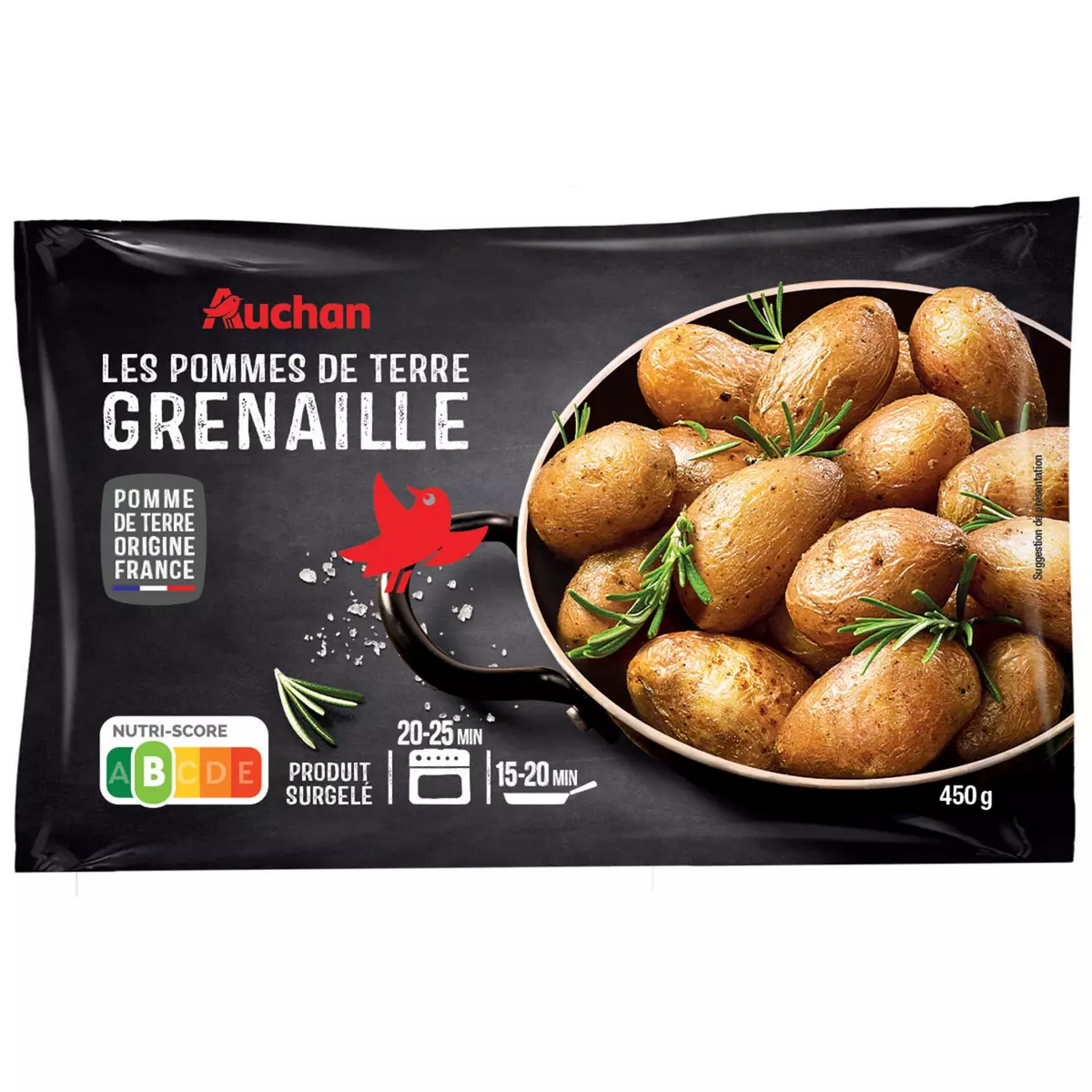 AUCHAN Pommes de terre grenaille 450g