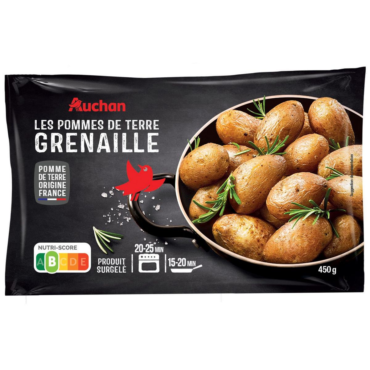 AUCHAN Pommes de terre grenaille 450g