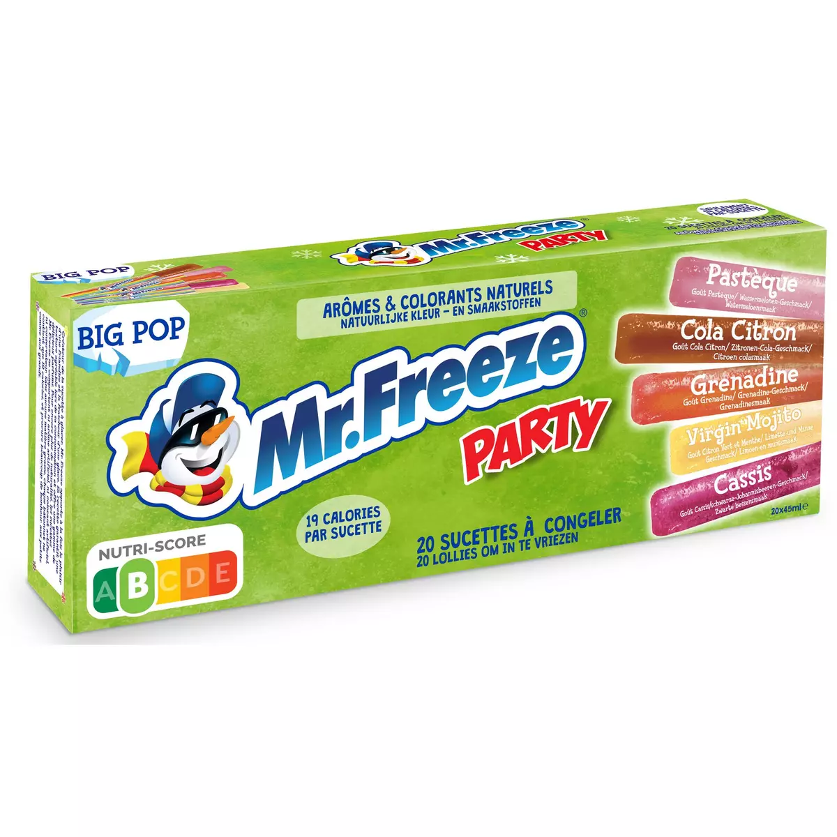 MR.FREEZE Party sucettes à congeler 20x45ml