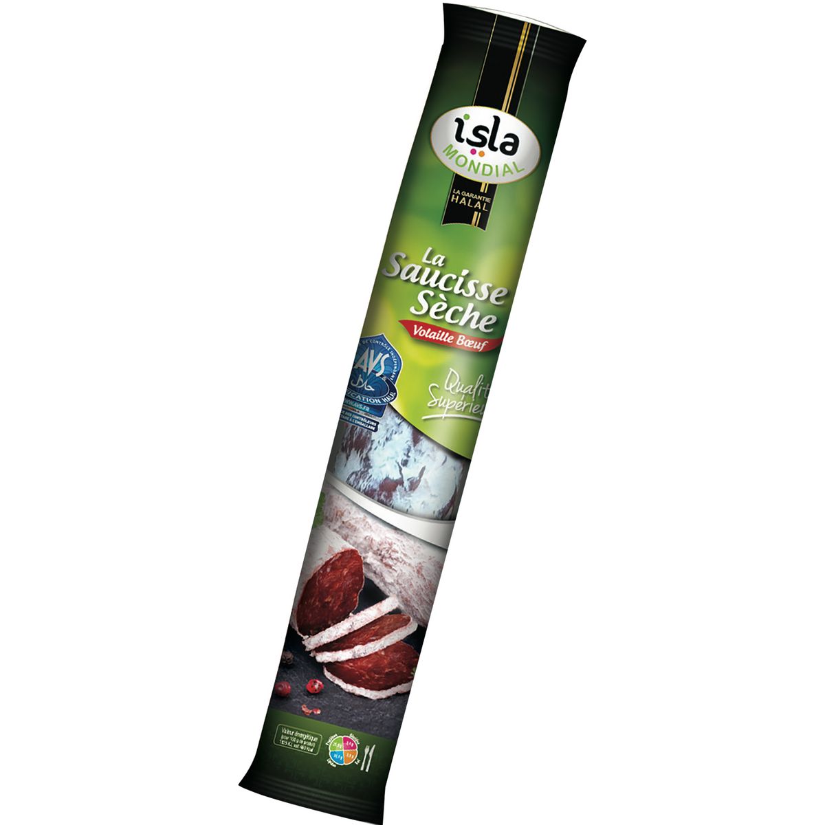 ISLA MONDIAL Saucisse sèche de volaille et boeuf halal 200g