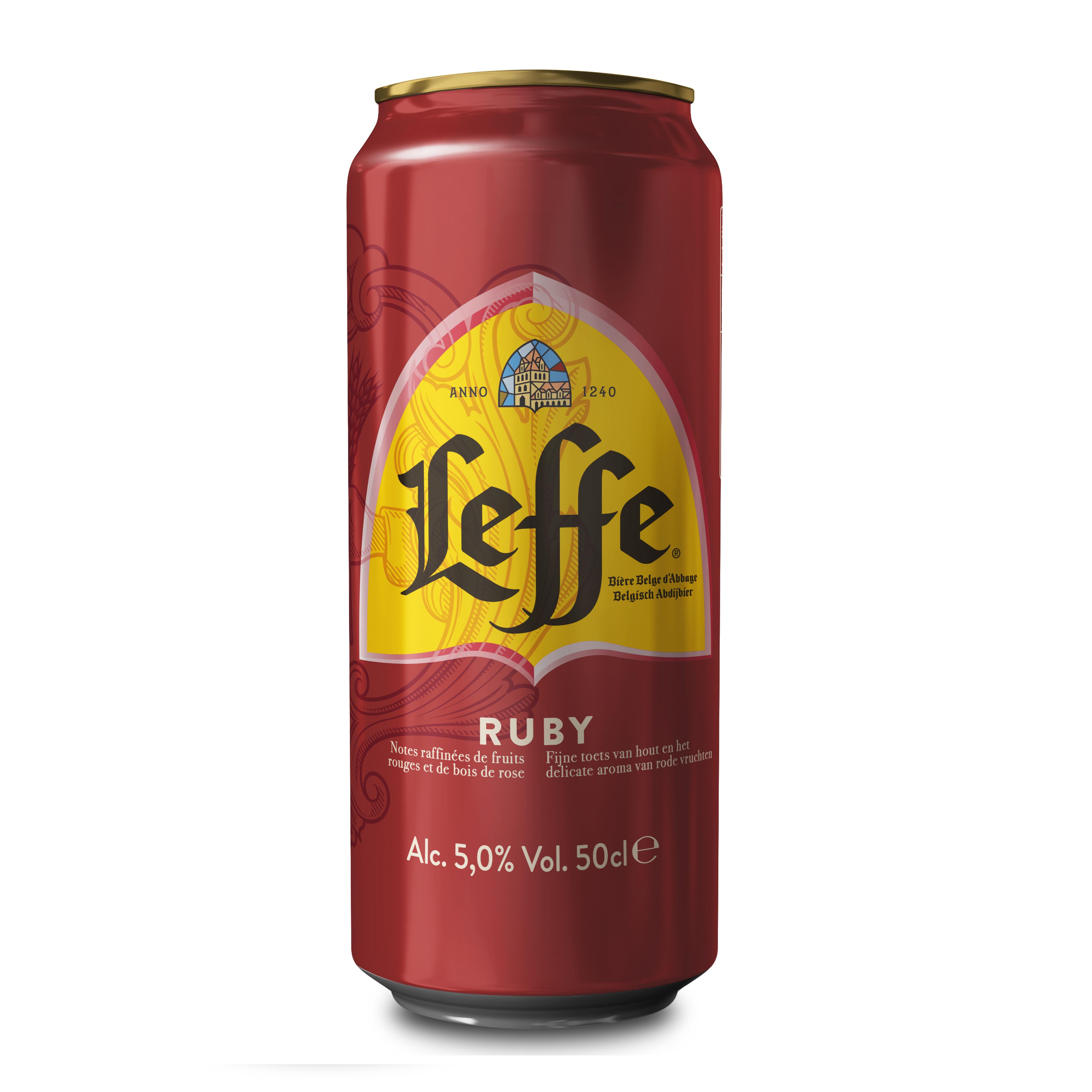 Voir la diapositive 2 : LEFFE Bière Ruby aromatisée fruits rouges 5% boîte 50cl