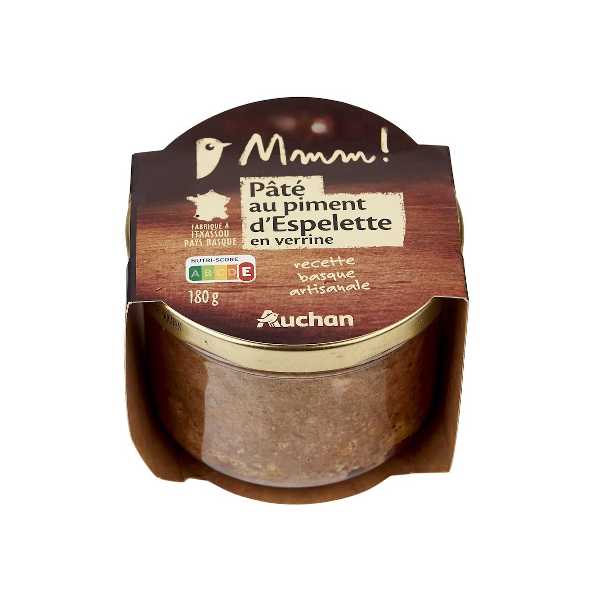 AUCHAN TERROIR Pâté au piment d'Espelette 180g