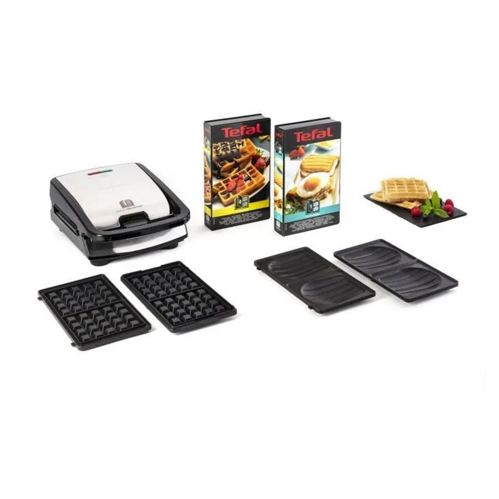 Voir la diapositive 3 : TEFAL Gaufrier croque-monsieur SW853D12 Snack collection - Inox