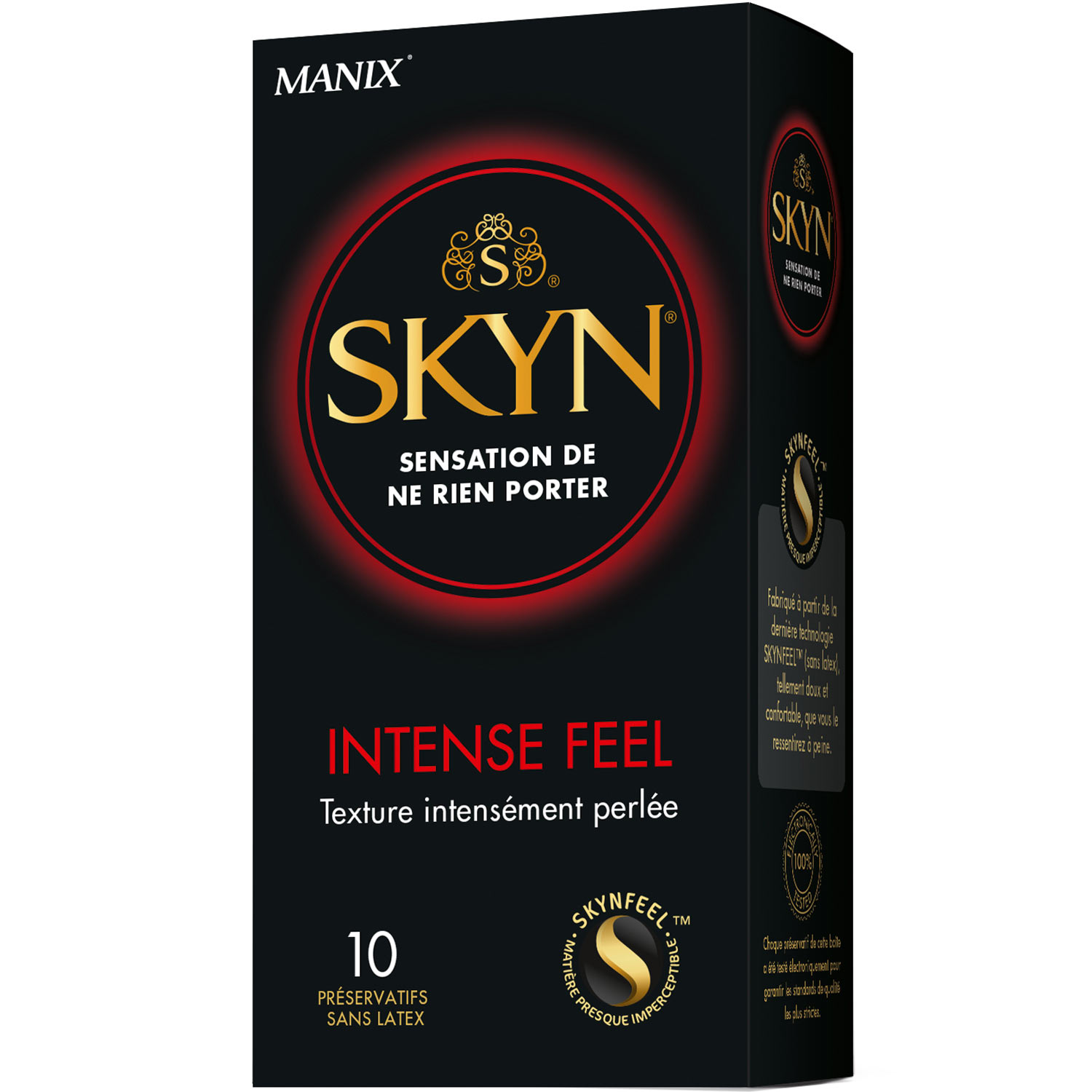 Voir la diapositive 2 : MANIX Skyn préservatifs sans latex texture intensément perlée 10 préservatifs