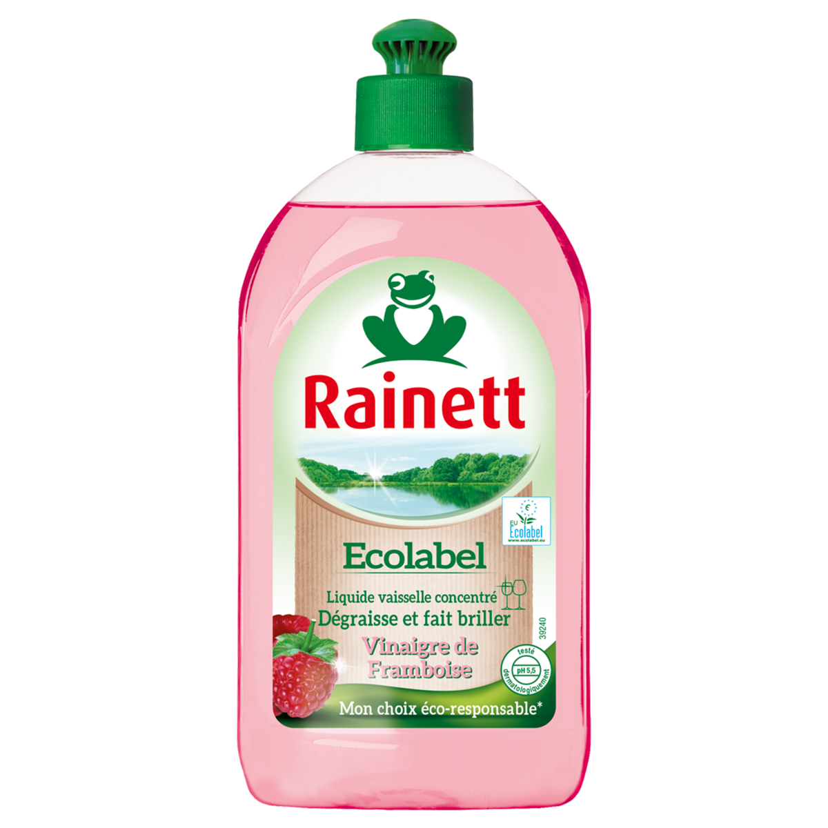 RAINETT Liquide vaisselle écologique dégraissant vinaigre de framboise 500ml