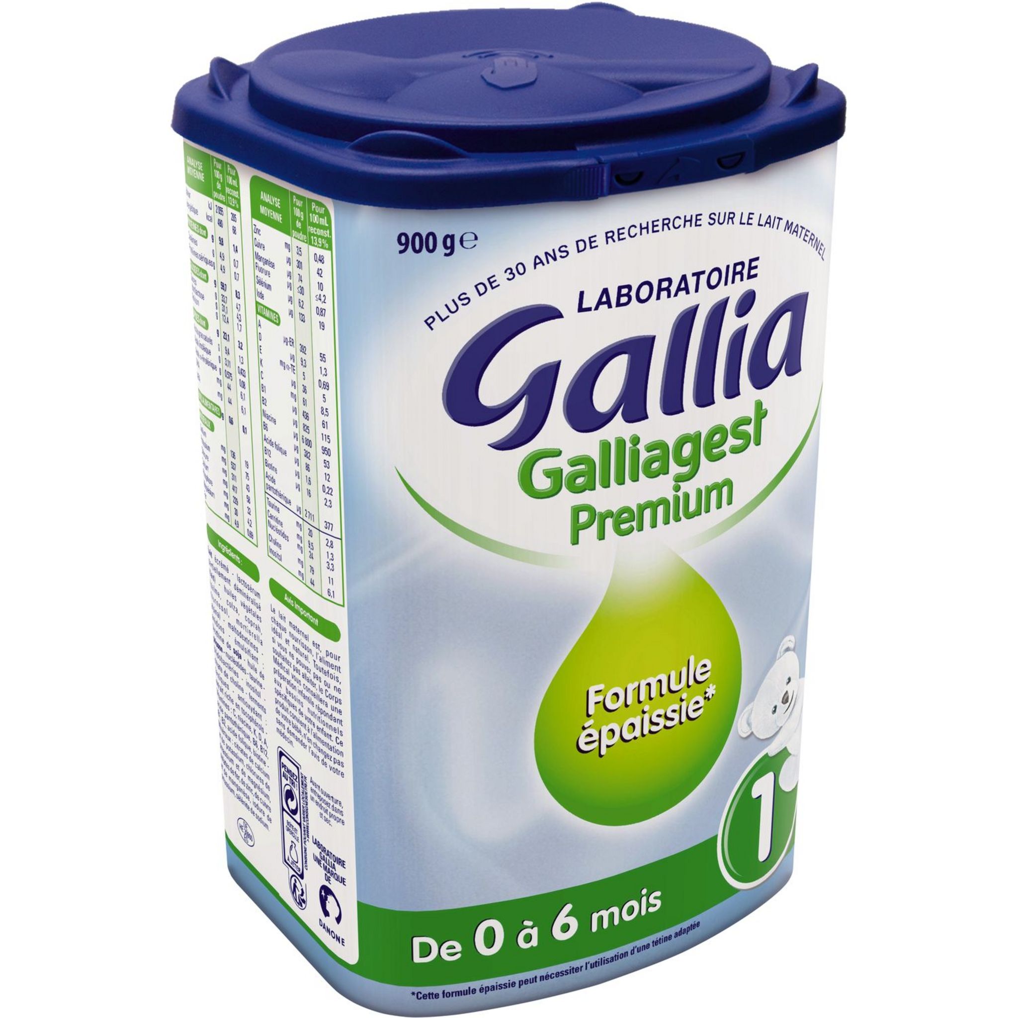 Voir la diapositive 3 : GALLIA Galliagest premium 1 lait 1er âge en poudre dès la naissance 900g