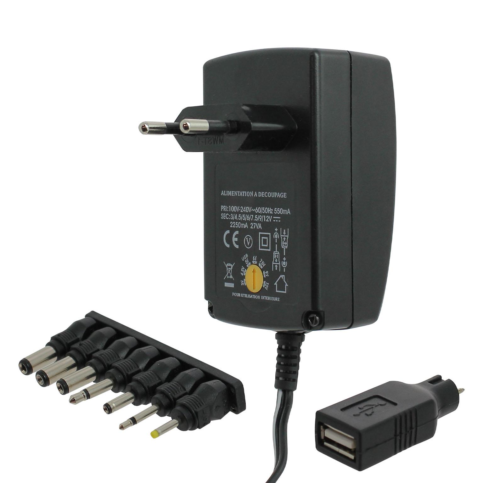 Voir la diapositive 2 : FUJIONKYO Accessoires TV Alimentation Universelle + USB