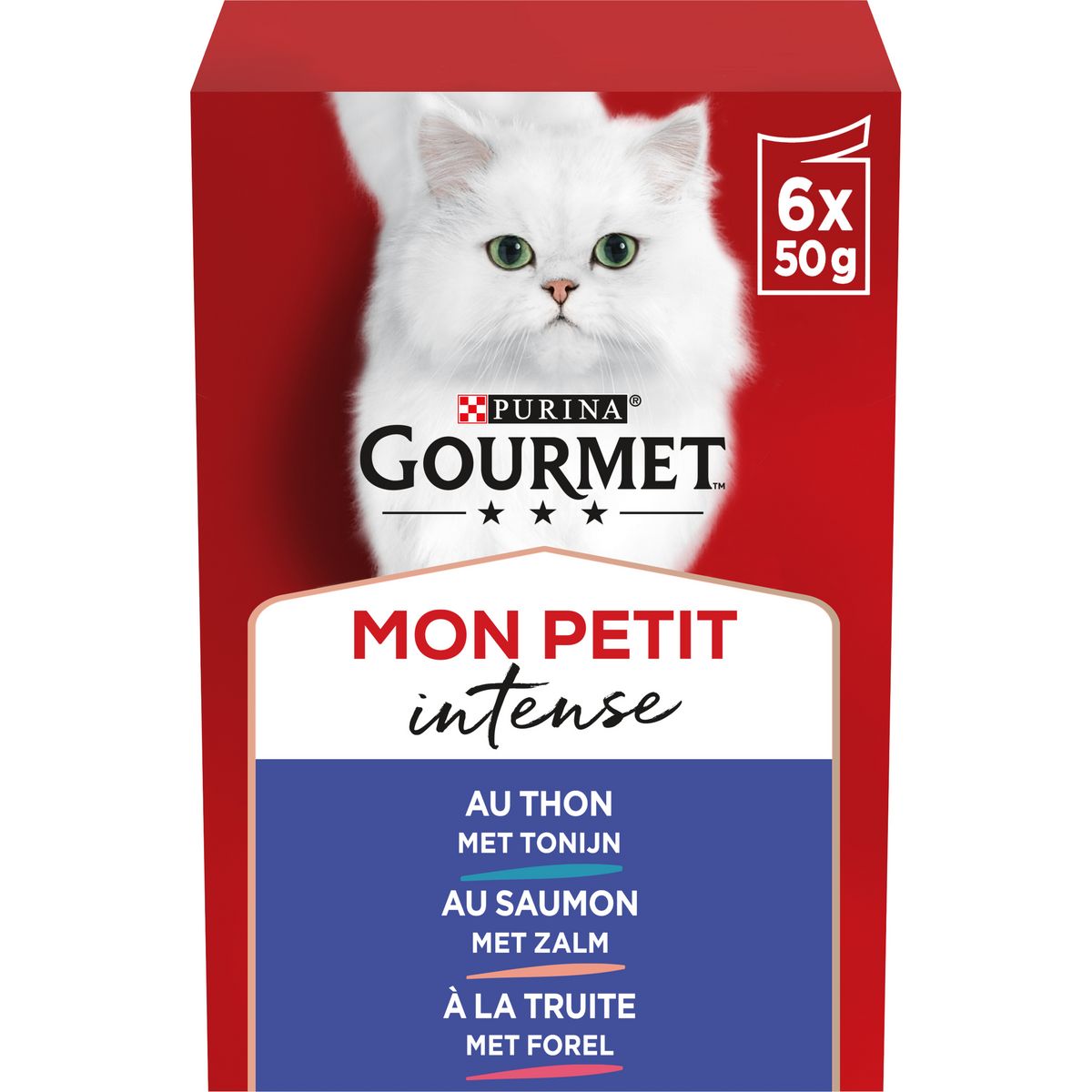GOURMET Mon petit sachets repas pâtée poissons pour chat 6x50g