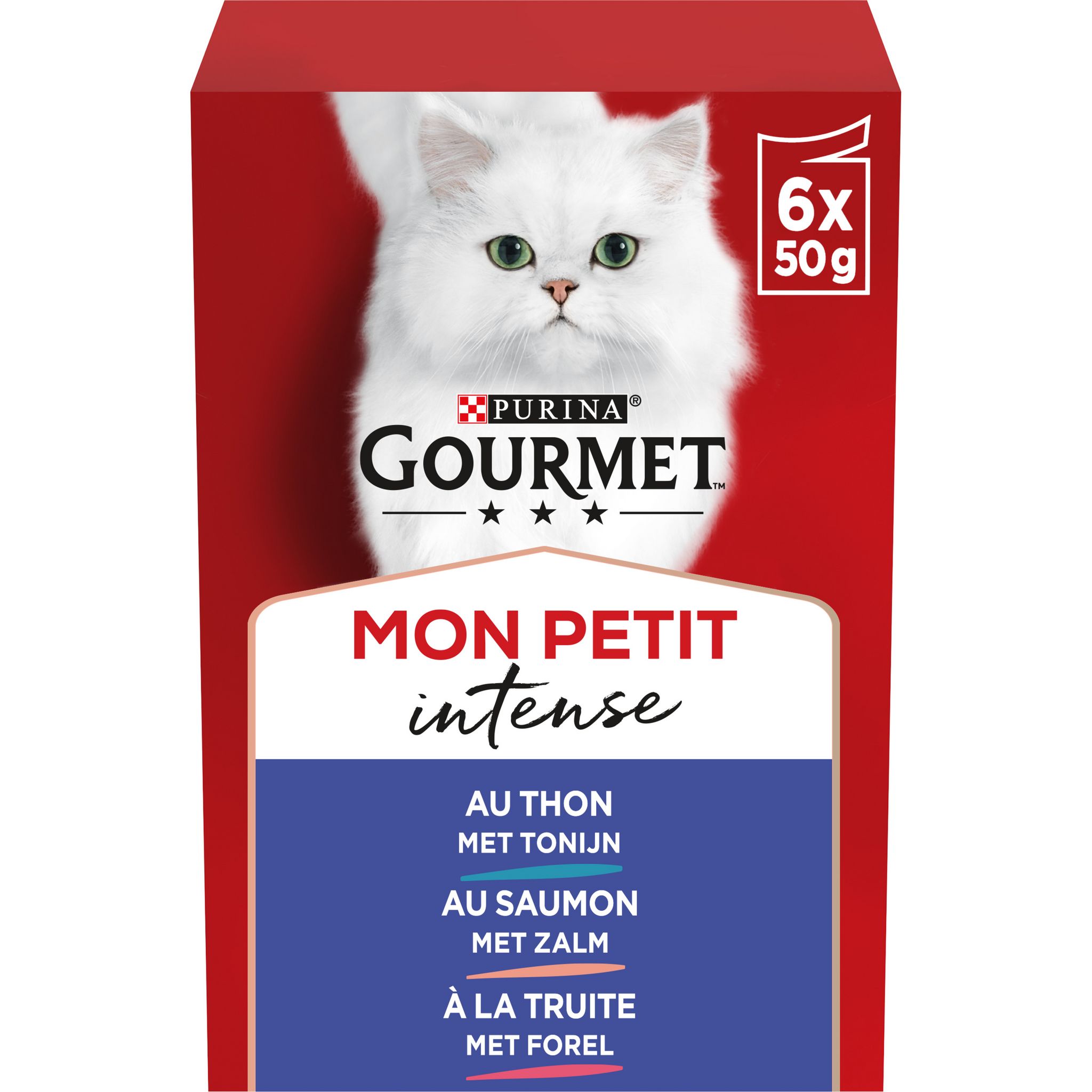 Voir la diapositive 2 : GOURMET Mon petit sachets repas pâtée poissons pour chat 6x50g