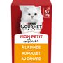 Voir la diapositive 2 : GOURMET Mon petit sachets repas pâtée volailles pour chat 6x50g