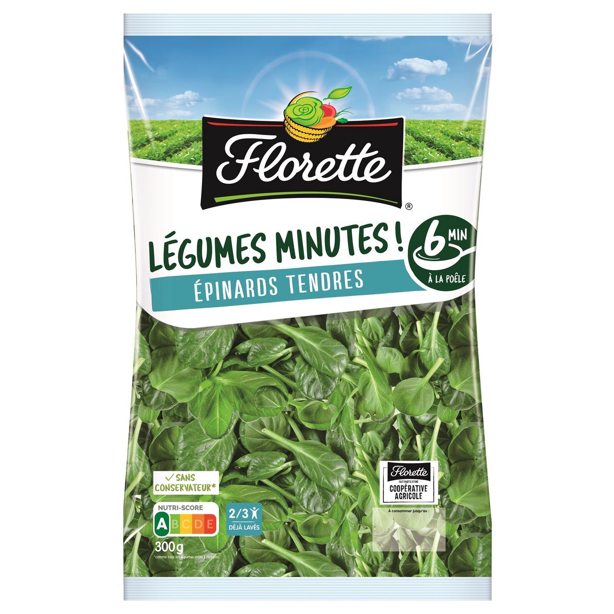 FLORETTE Epinards feuilles 300g