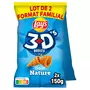 LAY'S Biscuits soufflés 3D's goût nature lot de 2 2x150g