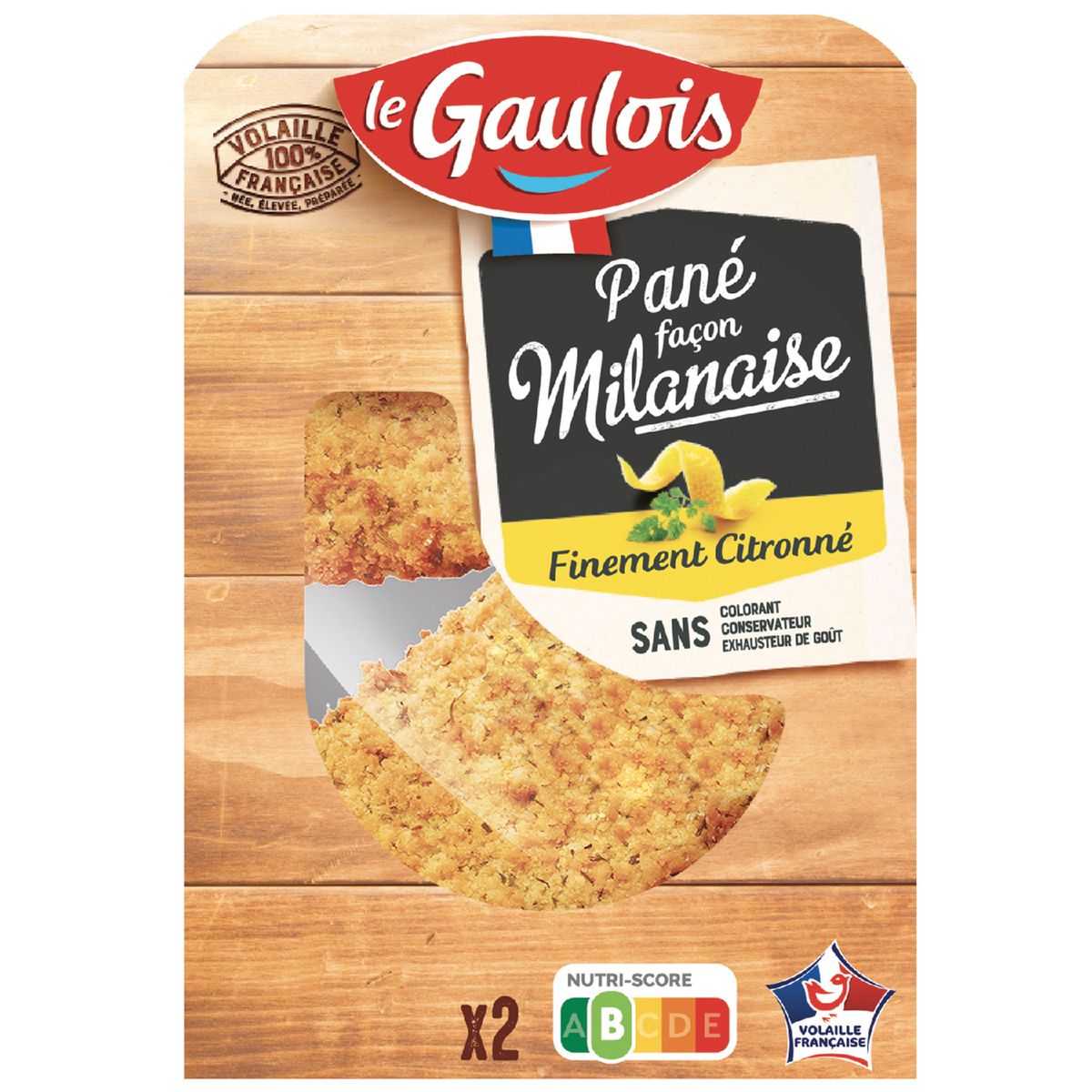 LE GAULOIS Panés façon milanaise finement citronné 2 pièces 200g
