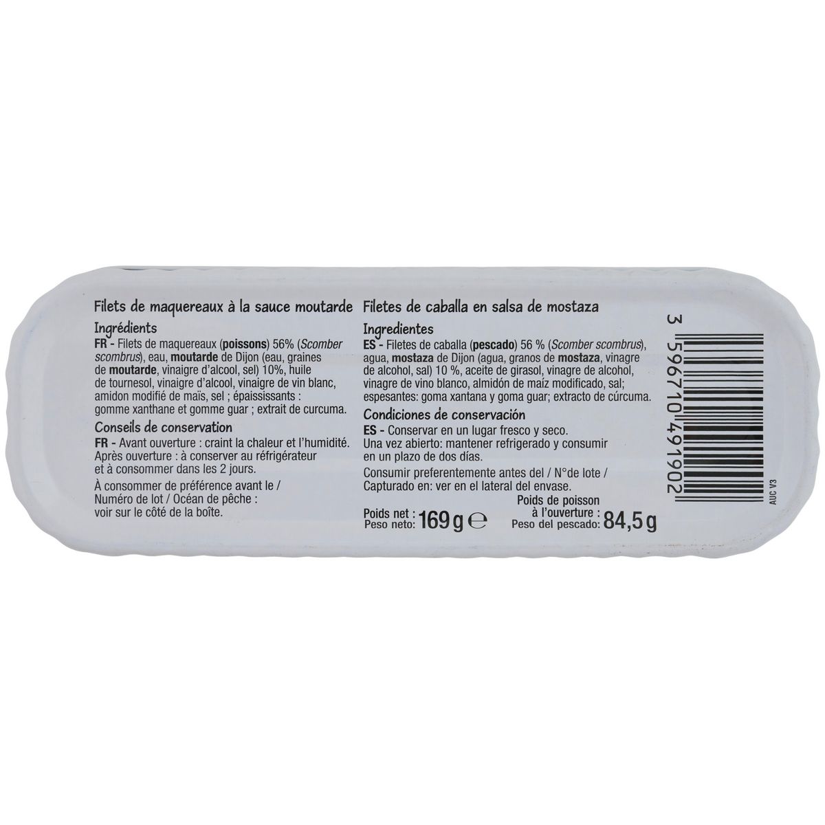 POUCE Filets de maquereaux à la moutarde 169g