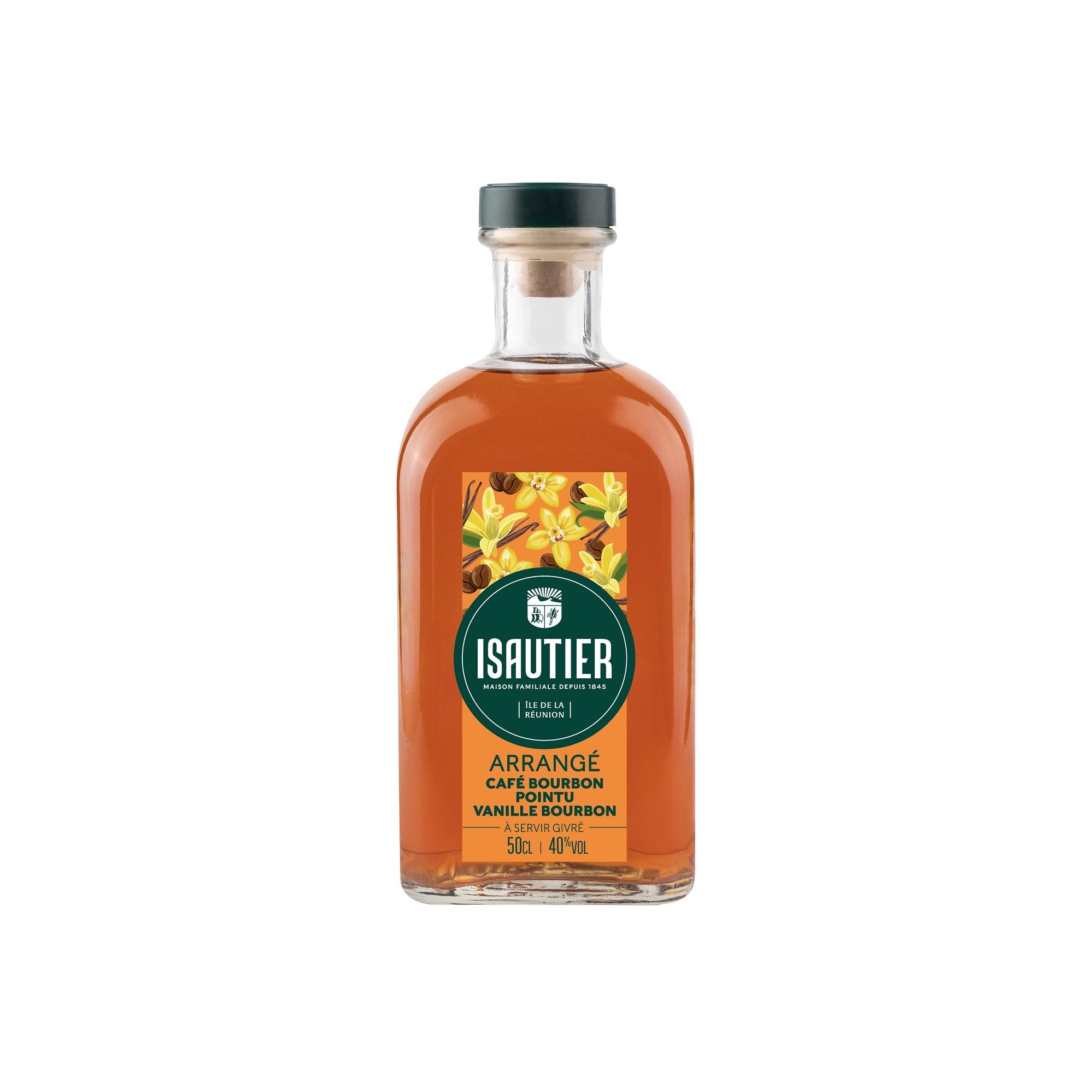 Voir la diapositive 2 : ISAUTIER Arrangé café pointu vanille bourbon 40% 50cl