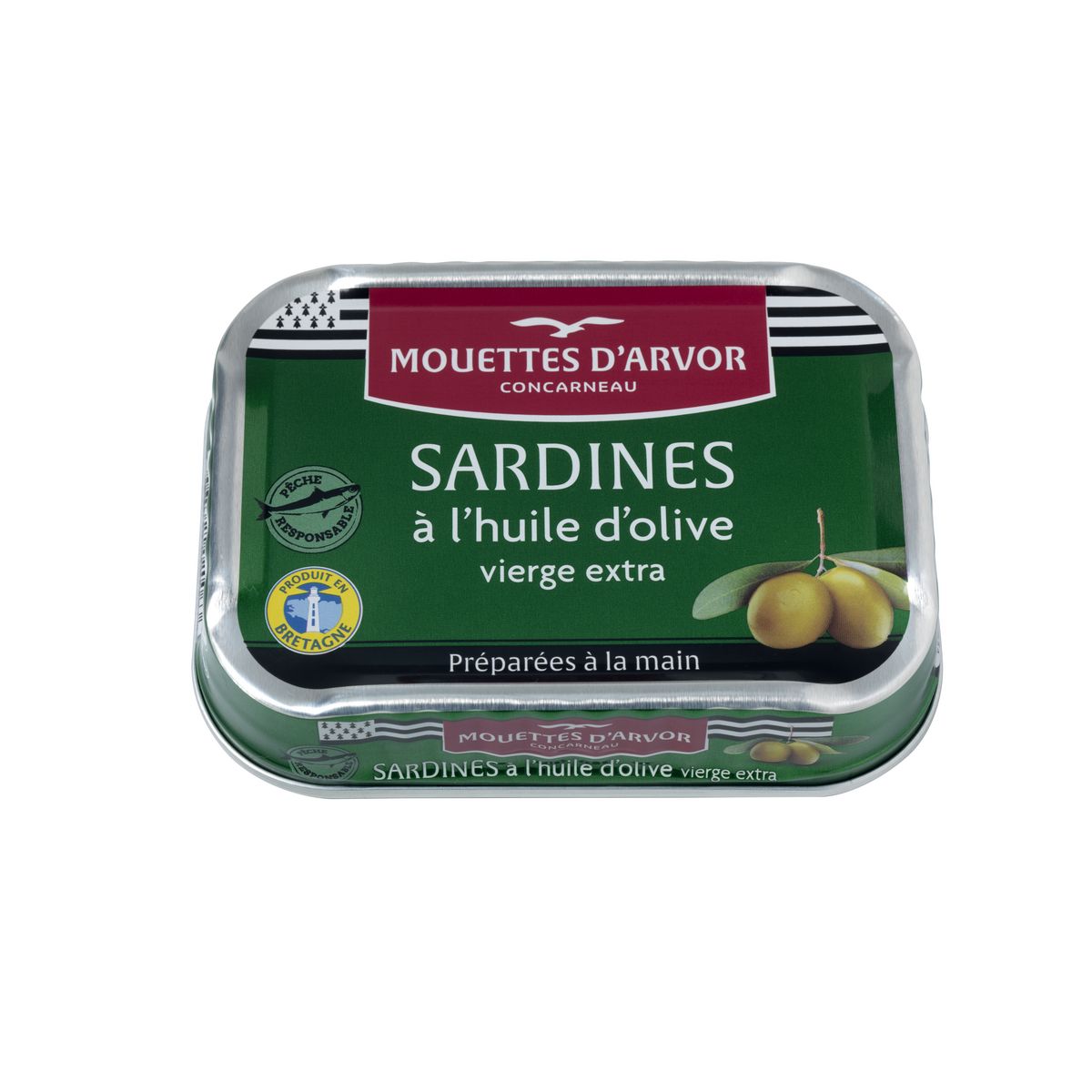 MOUETTES D'ARVOR Sardines à l'huile d'olive 115g