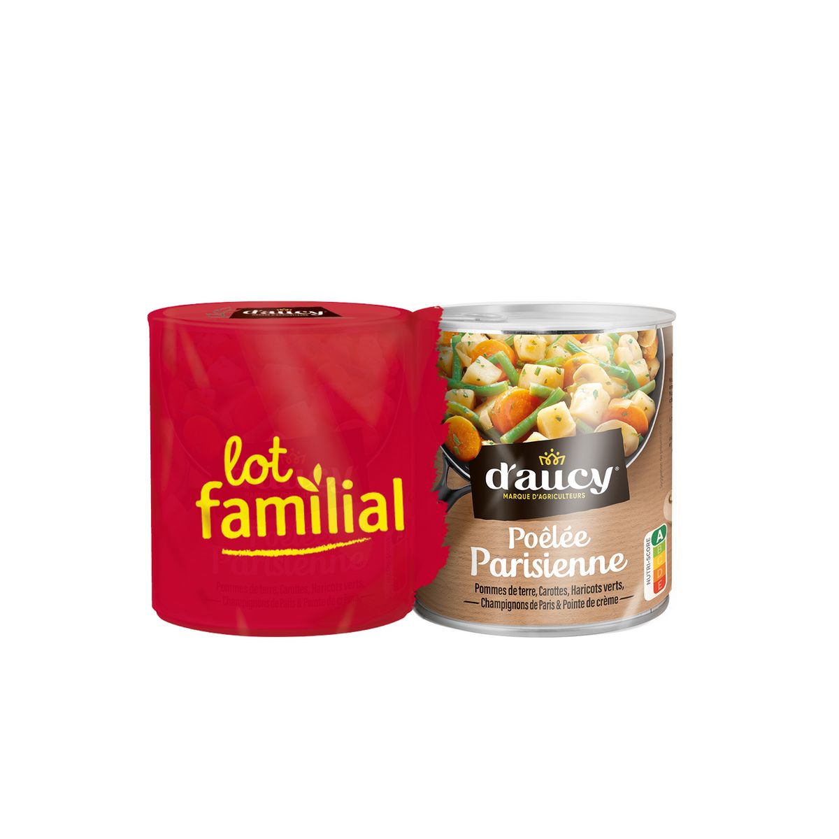 D'AUCY Poêlée Parisienne à la graisse de canard 2x580g