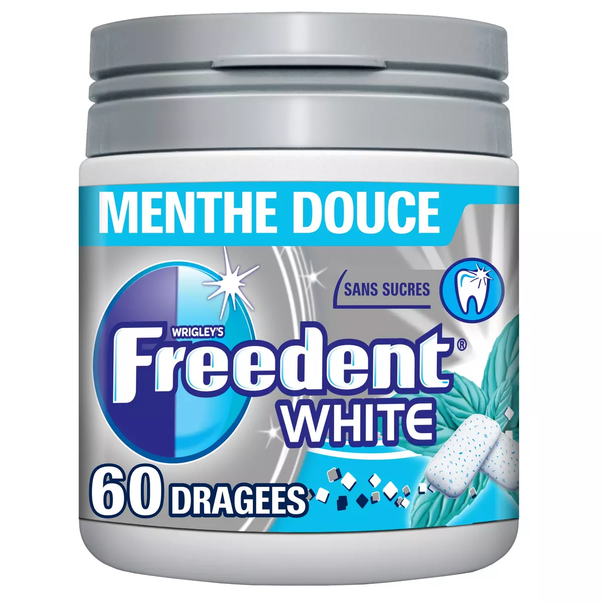 Box Freedent white menthe douce 60 dragées