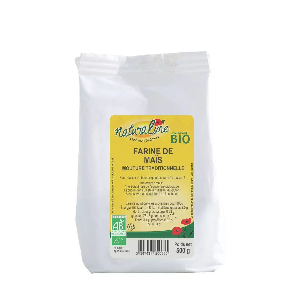 NATURALINE Farine de maïs bio 500g