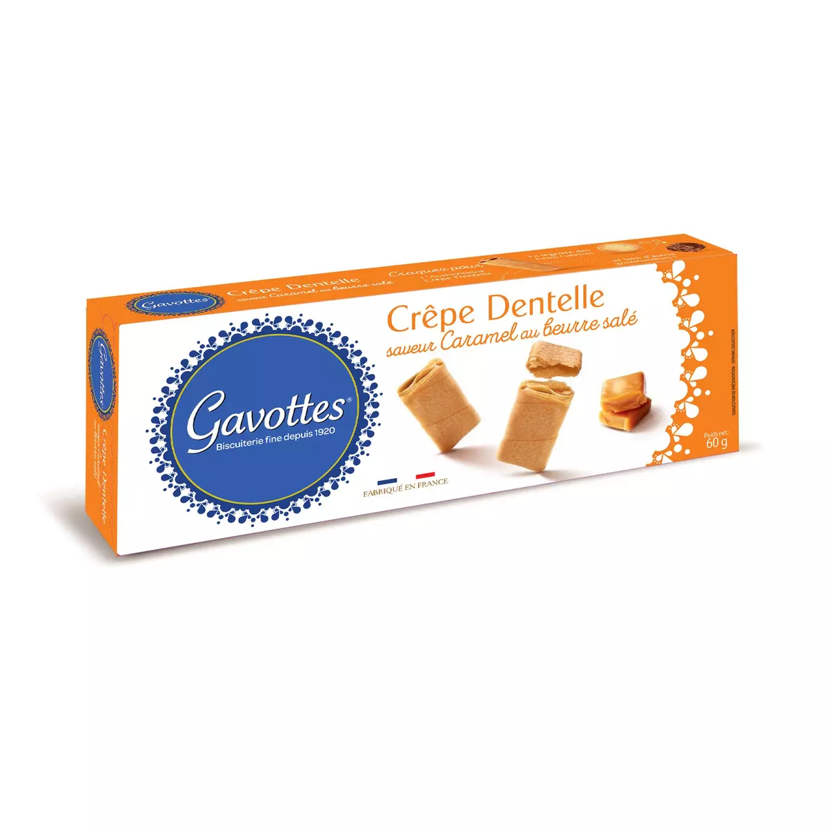 GAVOTTES Crêpes dentelles saveur caramel au beurre salé 60g