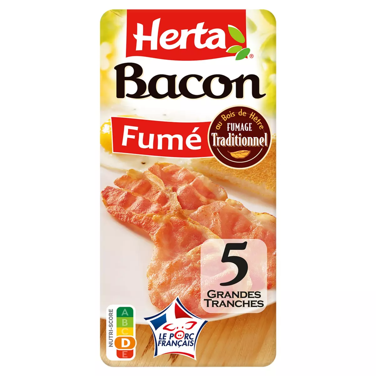 HERTA Bacon fumé 5 tranches 100g
