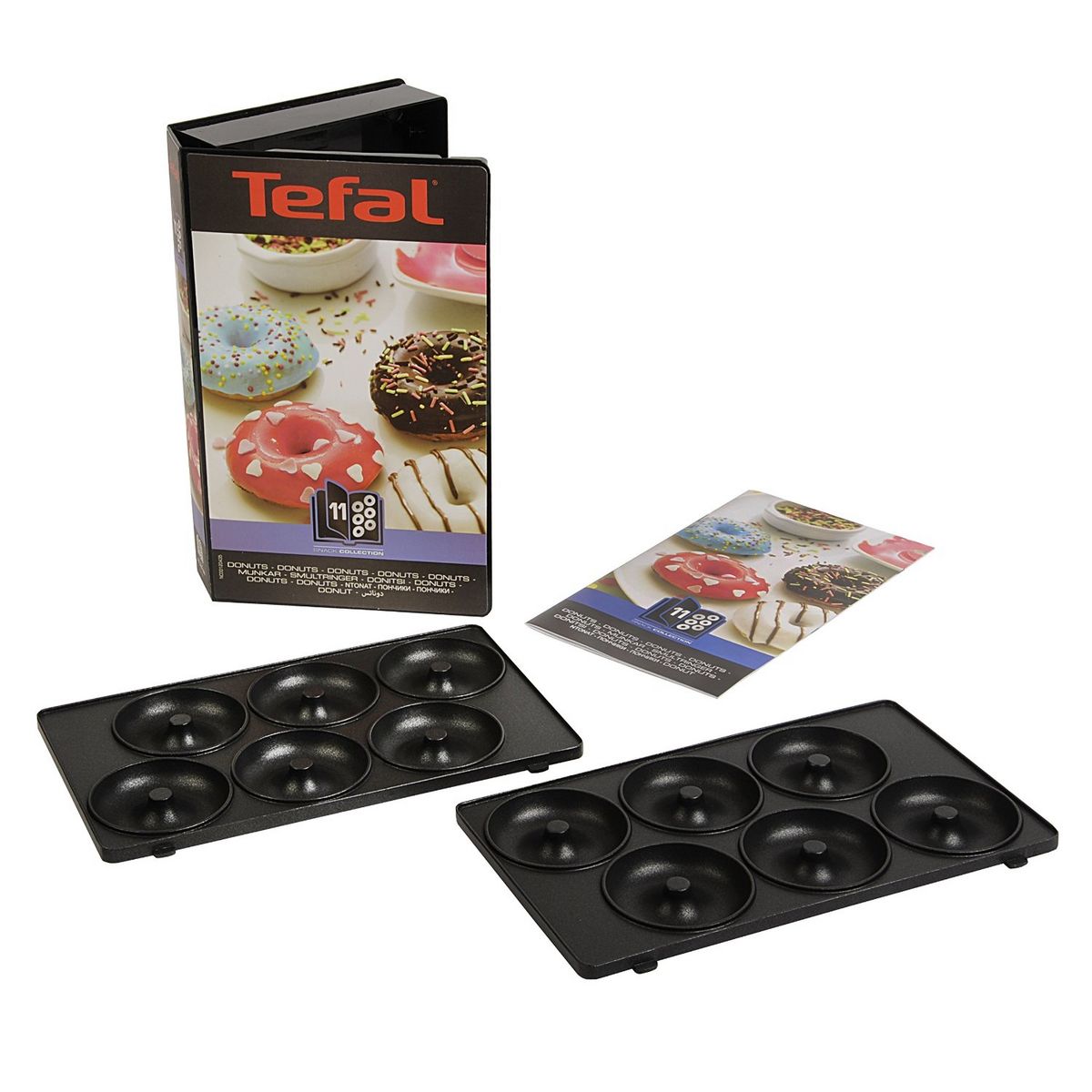 TEFAL Lot de 2 plaques à beignet XA8001112, Pour Tefal Snack Collection