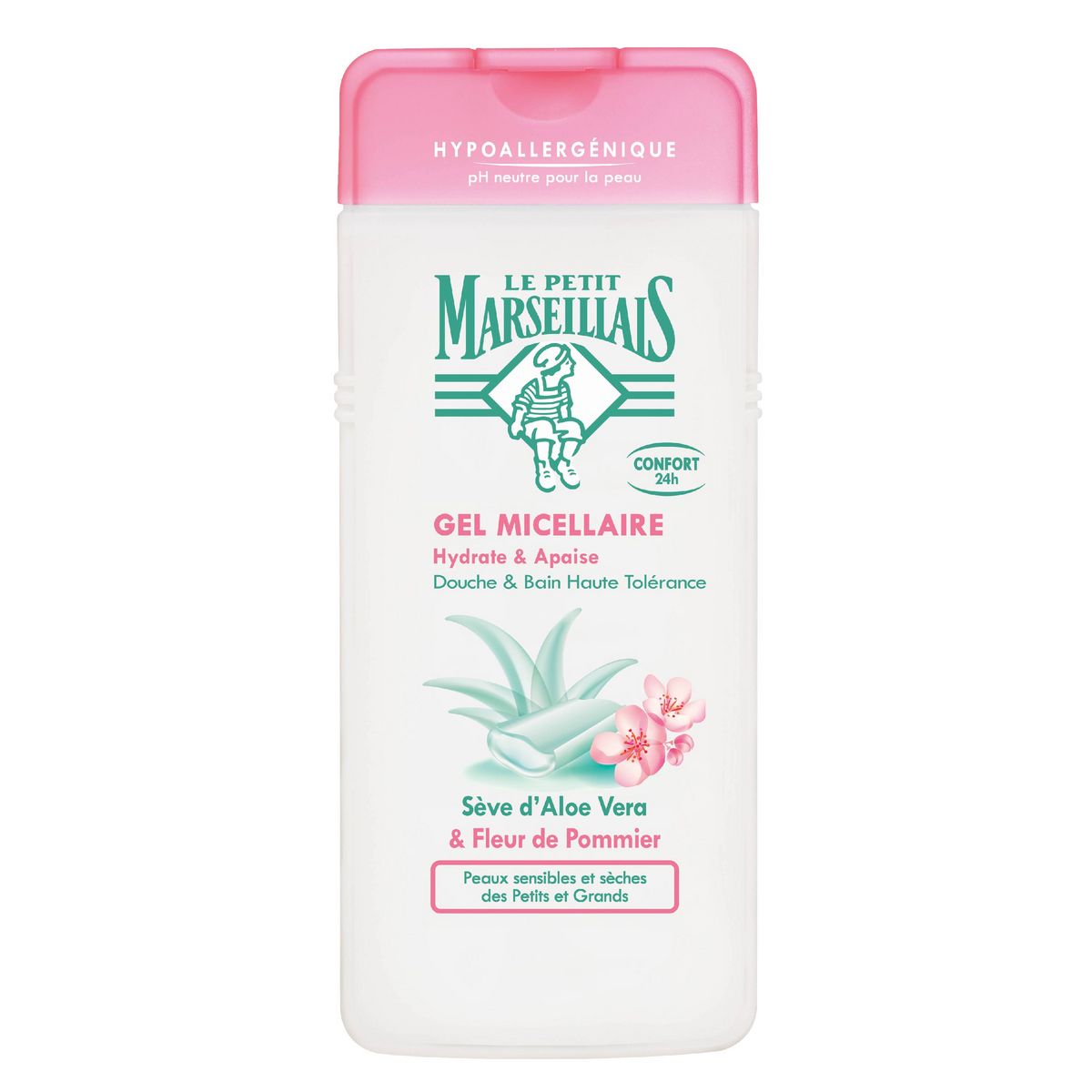 LE PETIT MARSEILLAIS Gel douche et bain hypoallergénique sève d'aloé vera et fleur de pommier 650ml
