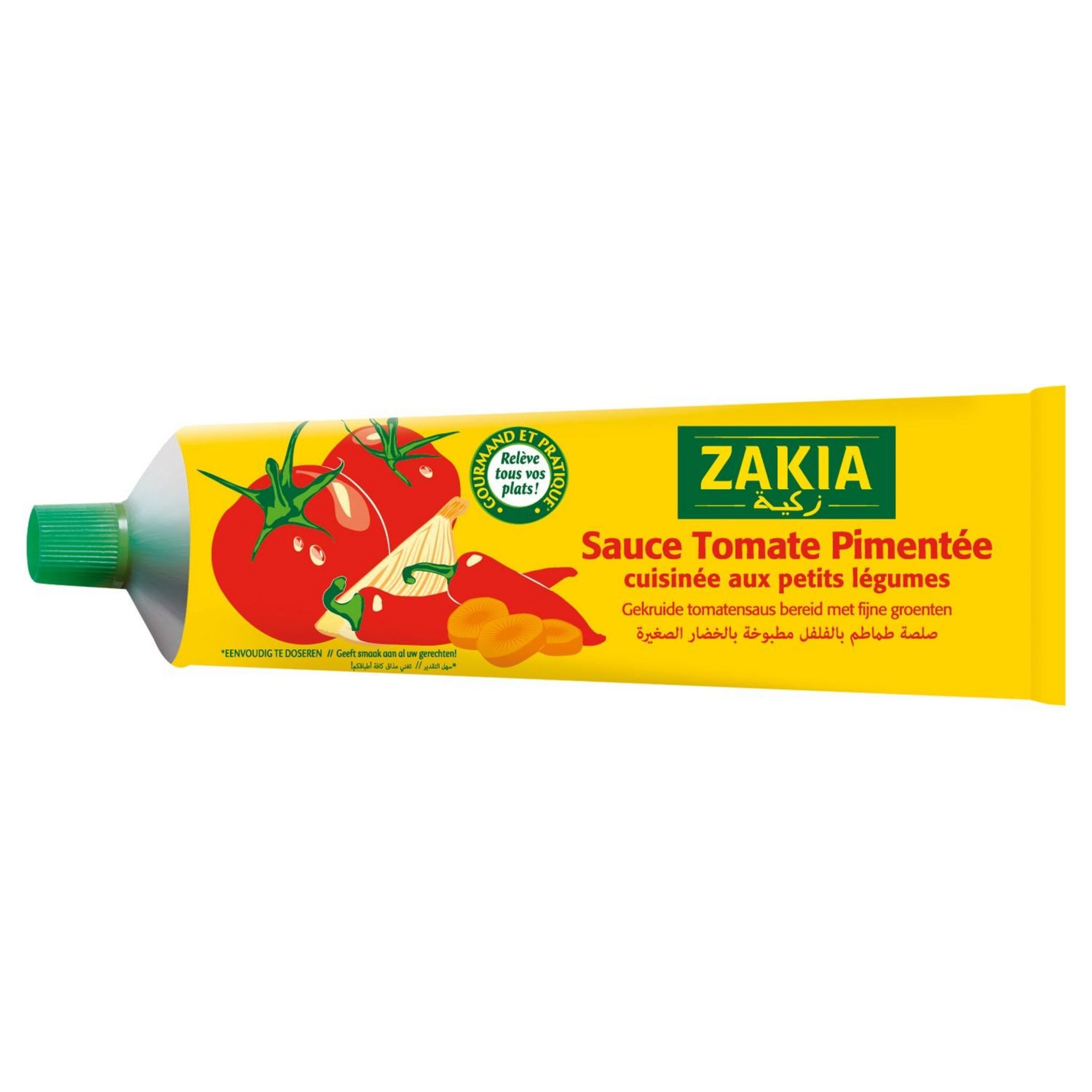 ZAKIA Sauce tomate pimentée aux petits légumes halal 180g pas cher