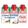Voir la diapositive 2 : ELLE & VIRE Crème entière fluide et onctueuse 30% MG UHT 3x20cl