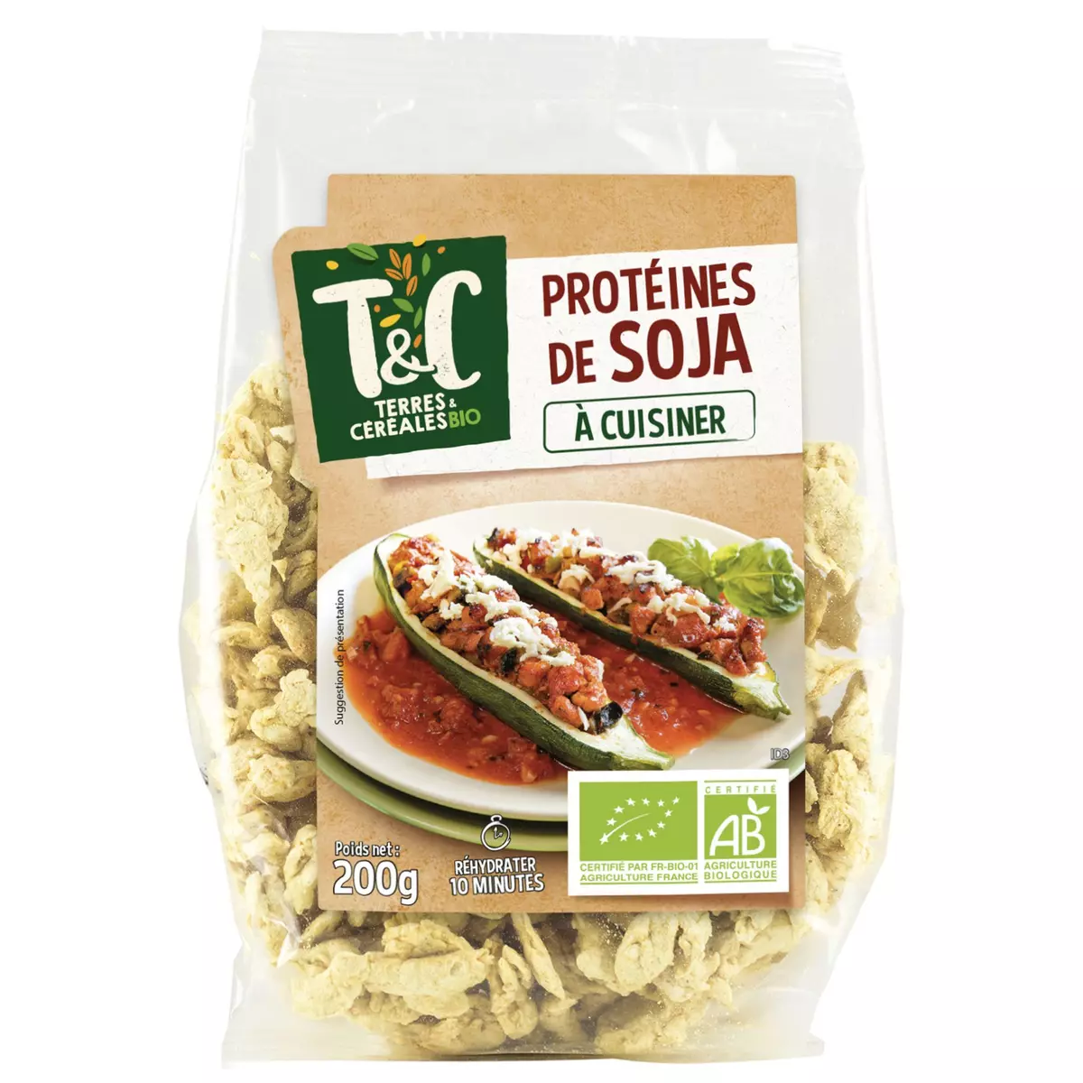 T&C Protéines de Soja bio déshydratées à cuisiner 200g