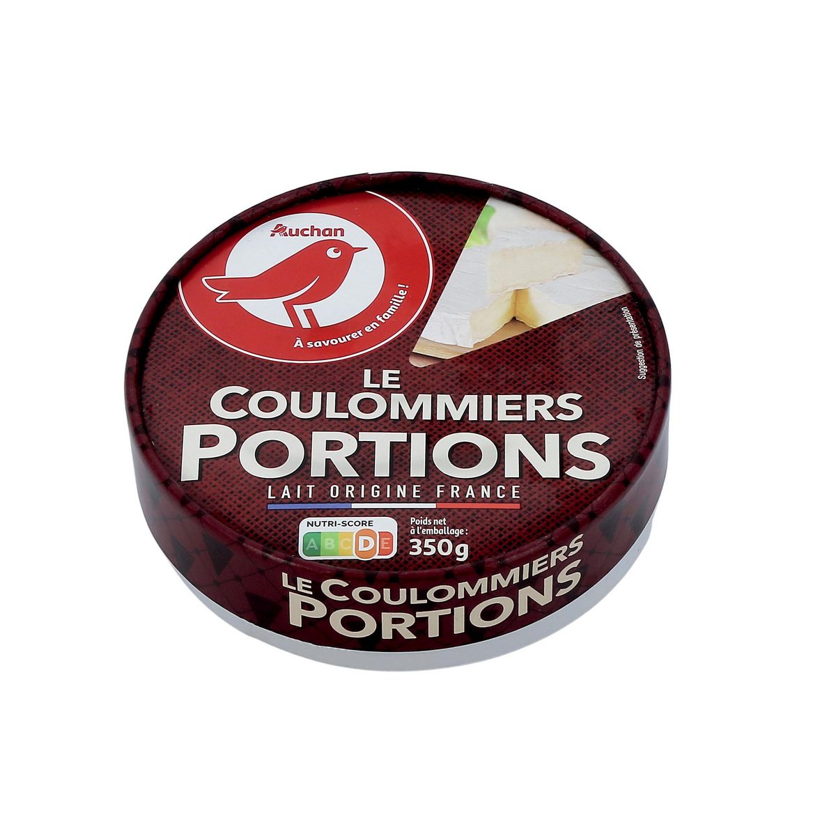 AUCHAN Coulommiers en portions 10 parts 350g