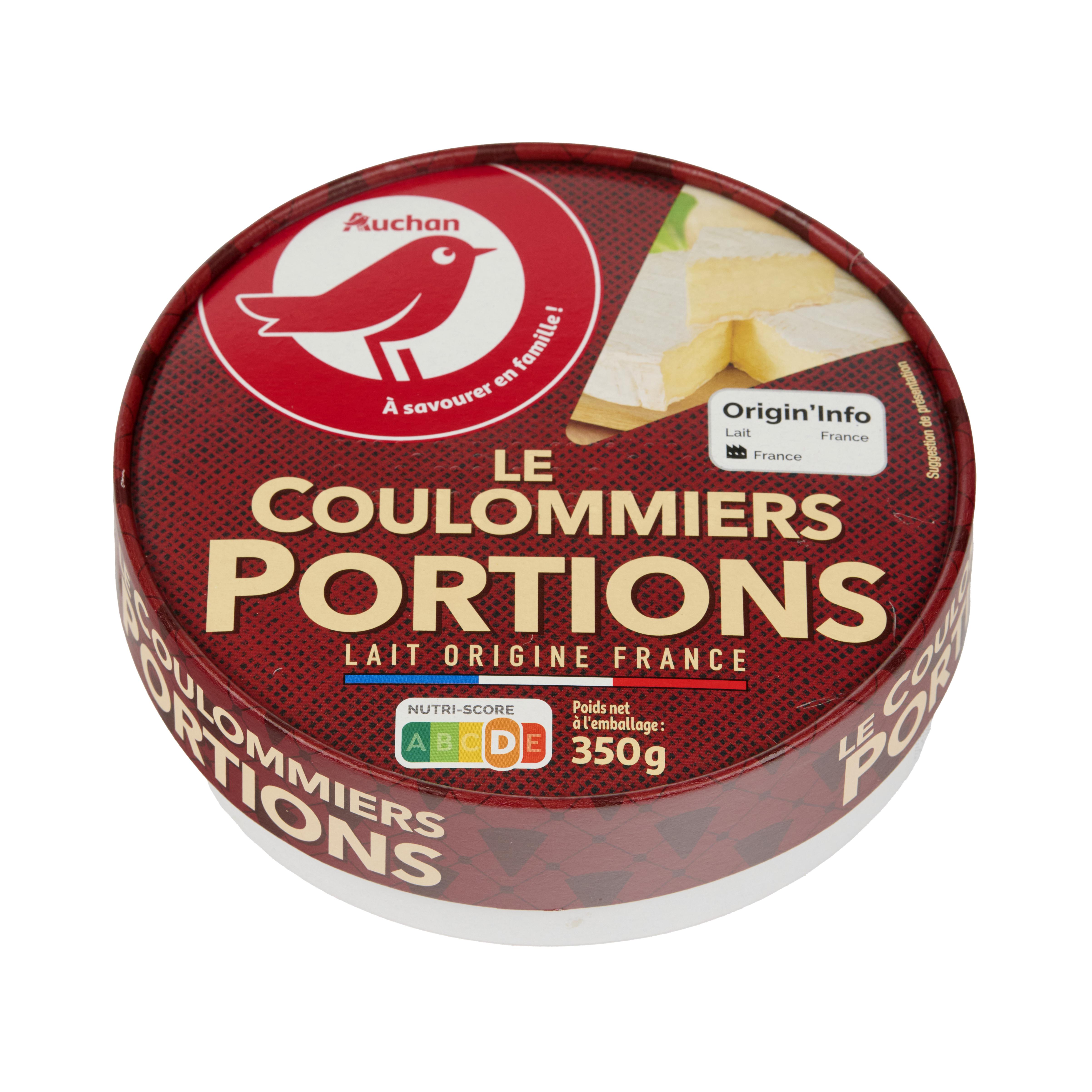 Voir la diapositive 3 : AUCHAN Coulommiers en portions 10 parts 350g
