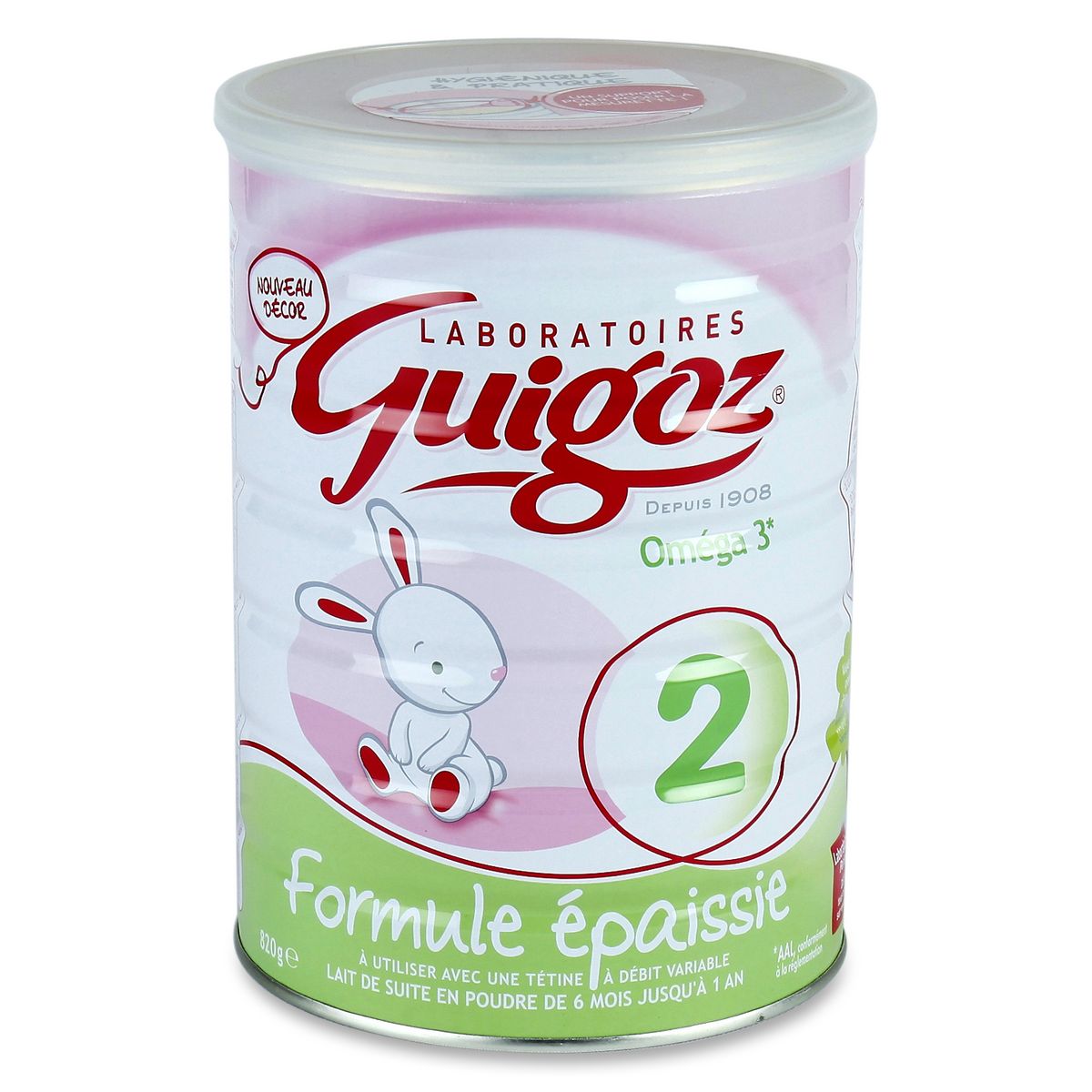 GUIGOZ Lait 2ème âge épaissi en poudre dès 6 mois 820g