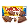 DELICHOC Biscuits sablés nappés de chocolat au lait croustillant 150g