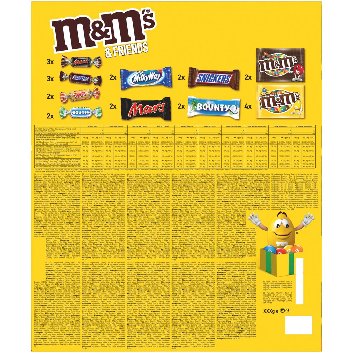 M&M'S & Friends Calendrier de l'Avent 24 pièces 361g