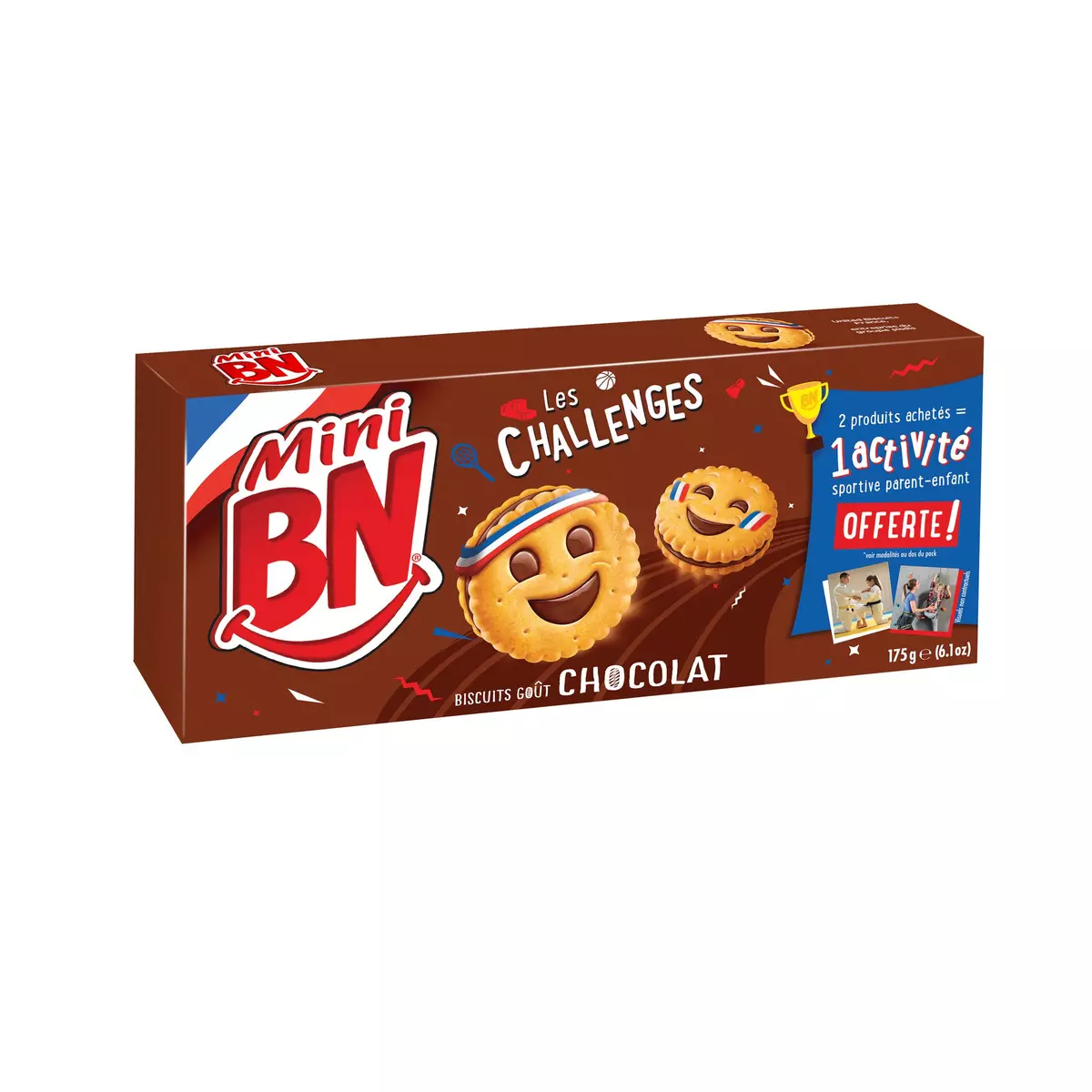 BN Biscuits mini goût chocolat 5x5 biscuits 175g