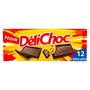 Voir la diapositive 2 : DELICHOC Biscuits sablés nappés de chocolat noir croustillant 12 biscuits 150g