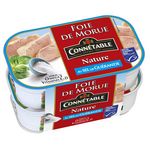 CONNETABLE Foie de morue MSC nature au sel de guérande 2x121g
