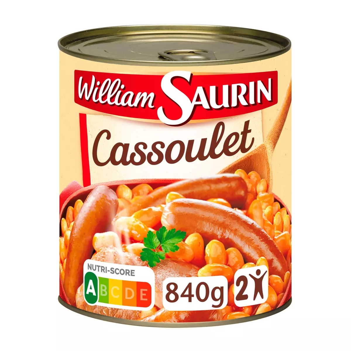 WILLIAM SAURIN Cassoulet mitonné sans colorant sans arôme artificiel 2 personnes 840g