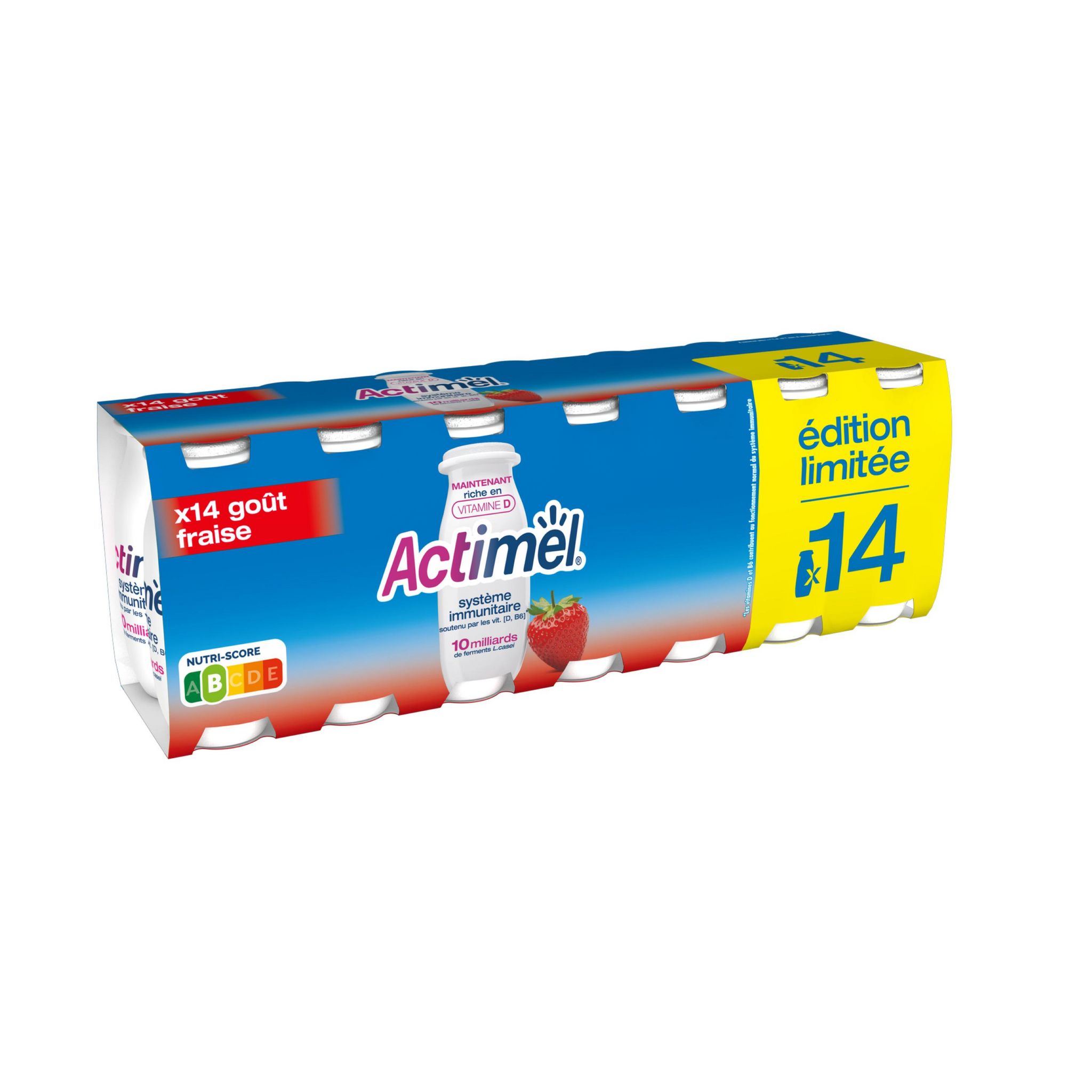 Voir la diapositive 2 : ACTIMEL Yaourt à boire aromatisé fraise 14x100g