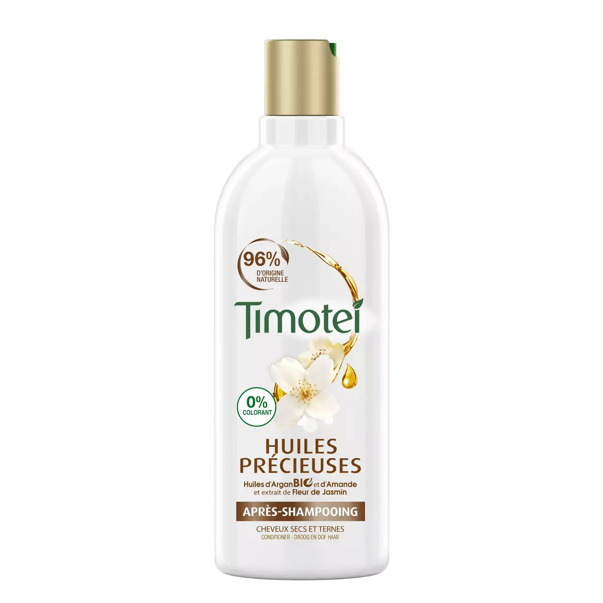 TIMOTEI Après-shampooing argan bio & jasmin cheveux secs et ternes 300ml