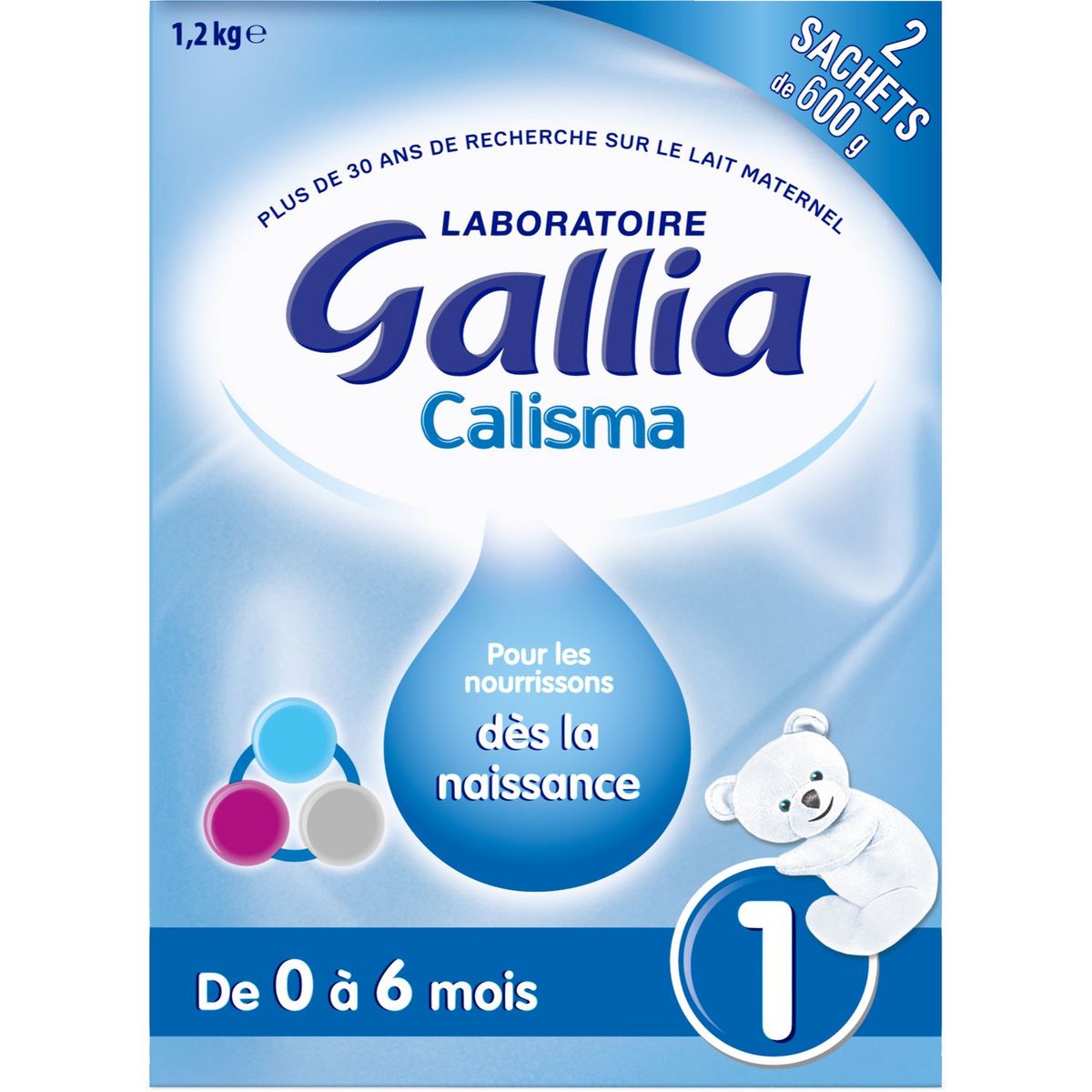 GALLIA Calisma 1 lait 1er âge en poudre dès la naissance 1,2kg
