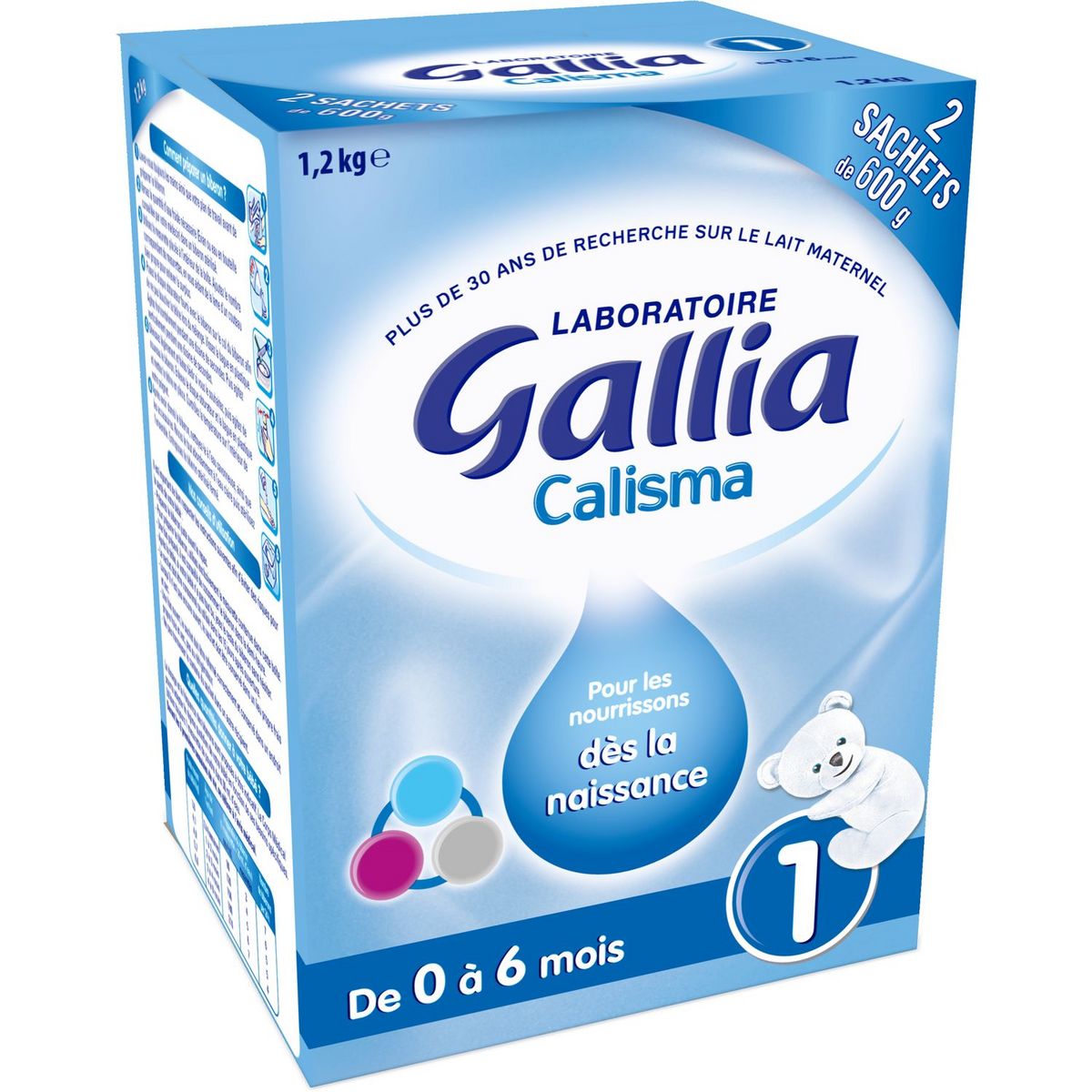 GALLIA Calisma 1 lait 1er âge en poudre dès la naissance 1,2kg