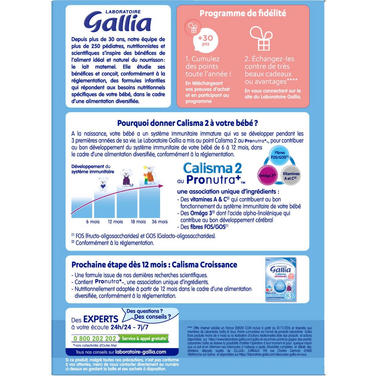 GALLIA Calisma 2 lait 2ème âge en poudre dès 6 mois 1,2kg