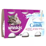 WHISKAS Cat milk bouteilles lait pour chat 3 bouteilles 3x200ml