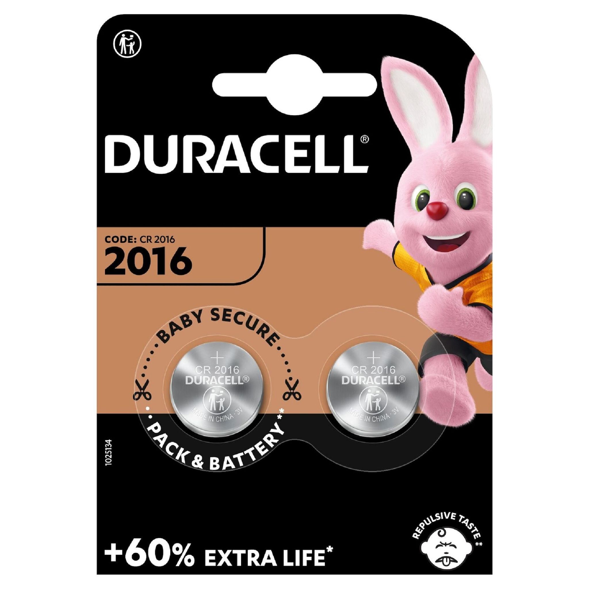 DURACELL 2 piles 2016