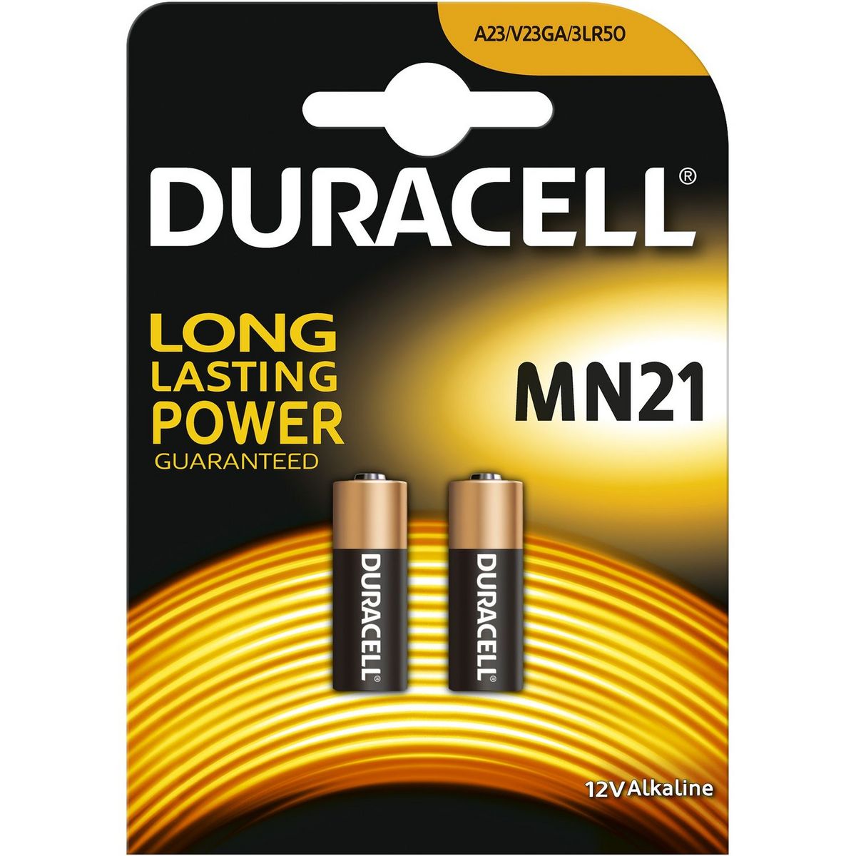 DURACELL Lot de 2 piles alcalines MN21/A23