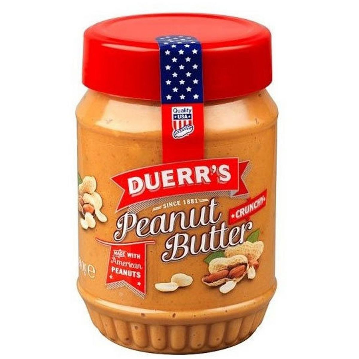 DUERR'S Beurre de cacahuètes avec morceaux  340g